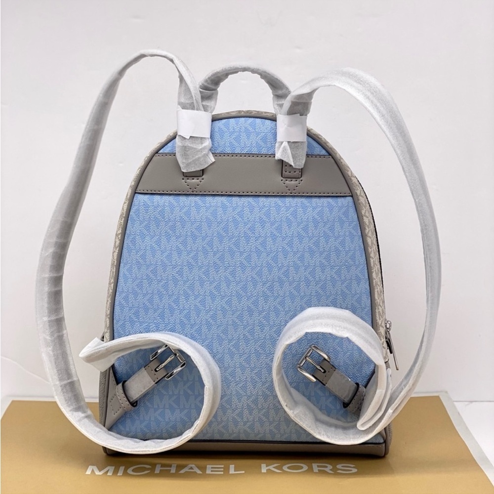 MICHAEL KORS Rhea Medium Color-Block Signature Logo Backpack - Picture 4 of 16